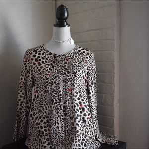Sanctuary Leopard print long sleeve shirt